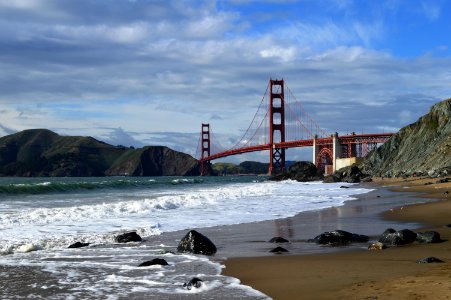 Golden Gate Bridge from Marshall Beach photo