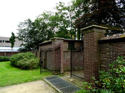Open gate in a memorial park