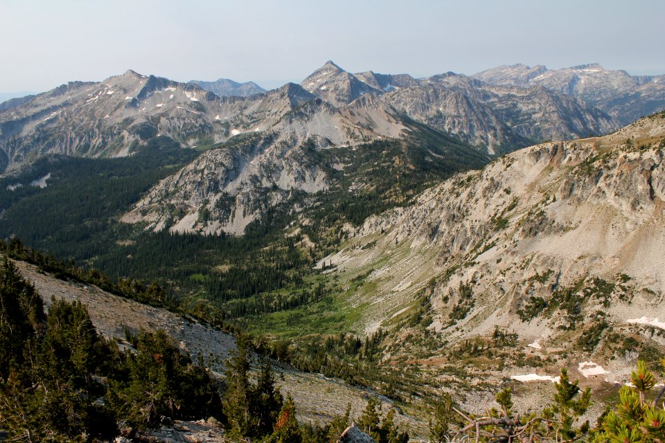 East Fork Eagle Creek Basin from the Eagle Cap Trail, Eagle Cap Wilderness on the Wallowa-Whitman National Forest