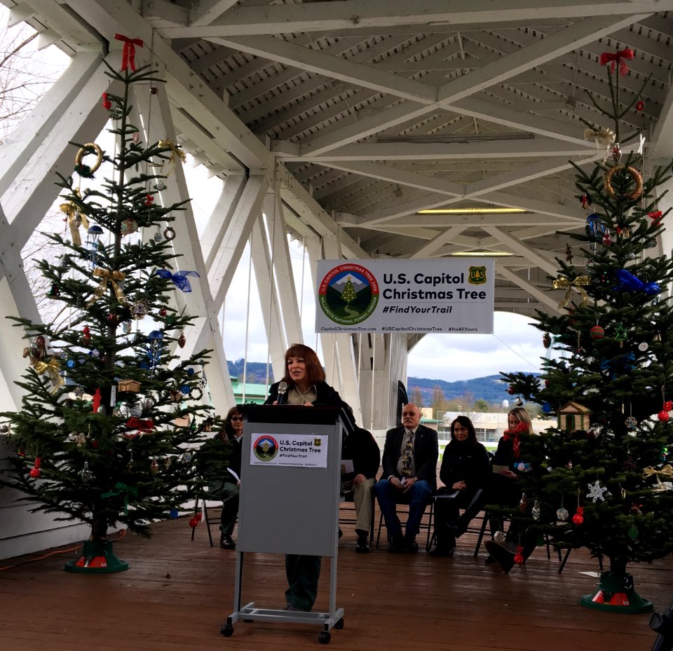 Dianne Guidry, Region 6 Deputy Regional Forester speaks at the CCT 2018 launch event