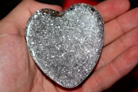 Silver heart photo