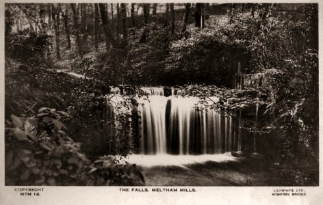 undated postcard of The Falls, Meltham Mills