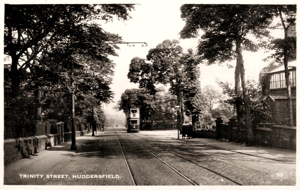 1933 photo postcard of Trinity Street photo