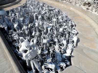 Scary stuff at the White Temple in Chiang Rai photo