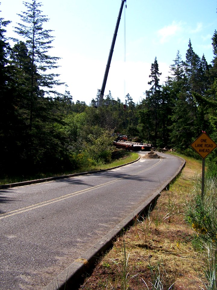 Replacement of Bridge, Siuslaw National Forest