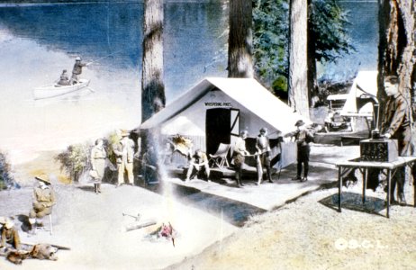 395 Lost Lake Campground scene, Mt Hood Nat'l Forest 1920's