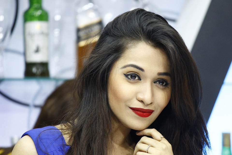 Gorgeous girl indian model open hair