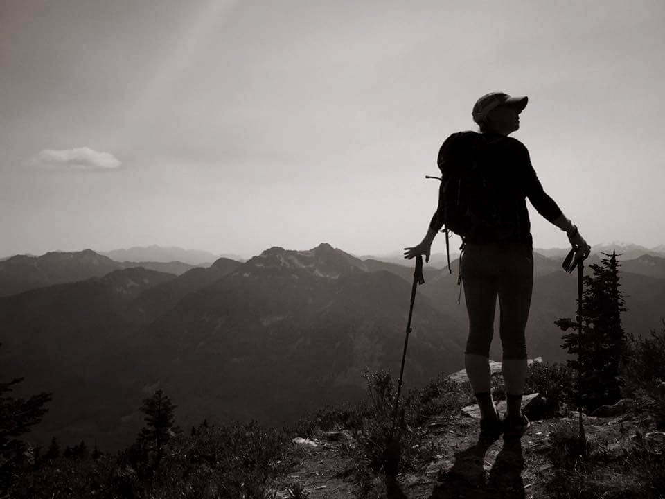 HikerWithPolesWRRD2018ByMasonSchuurB&W