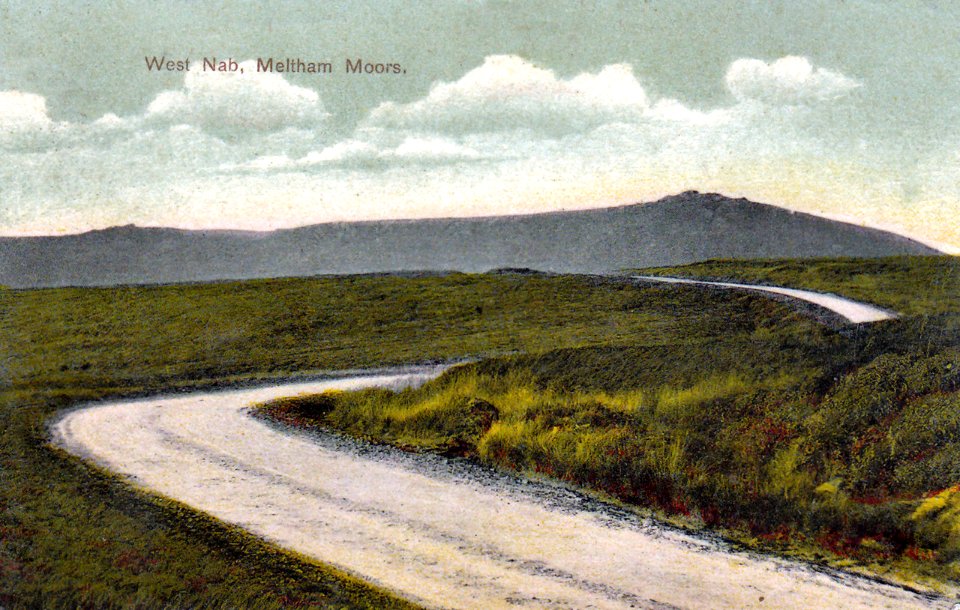 1907 postcard of West Nab, Meltham Moors
