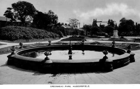 1910 photo postcard of Greenhead Park, Huddersfield photo