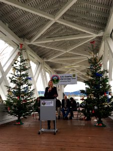 Linea Gagliano of Travel Oregon speaks at the CCT launch event