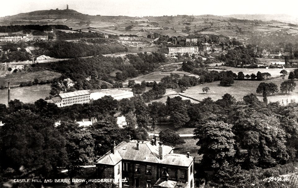1930s photograph of Castle Hill and Berry Brow