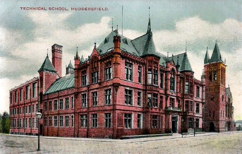 1913 postcard of the Ramsden Building, Huddersfield Techincal School