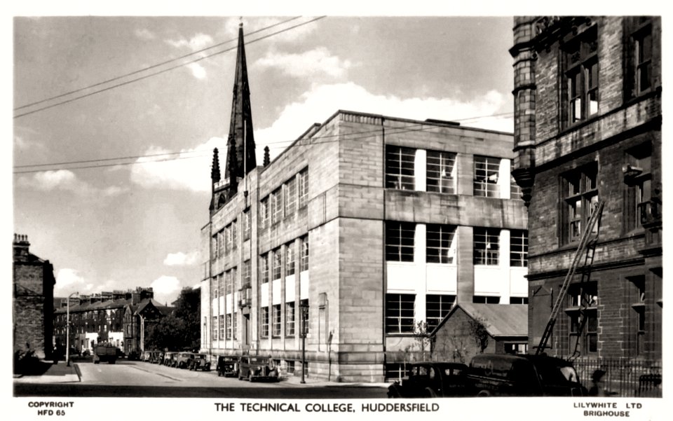 1950s photo postcard of the Techincal College, Huddesfield