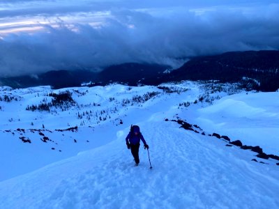 202103-FS-GP-Mount St Helens climber in early morning
