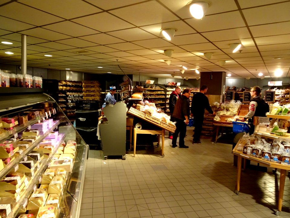 People shopping at a bakery