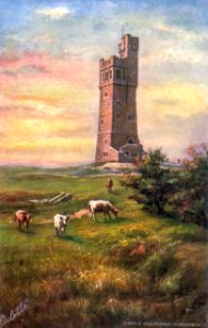 1908 postcard of Victoria Tower, Castle Hill