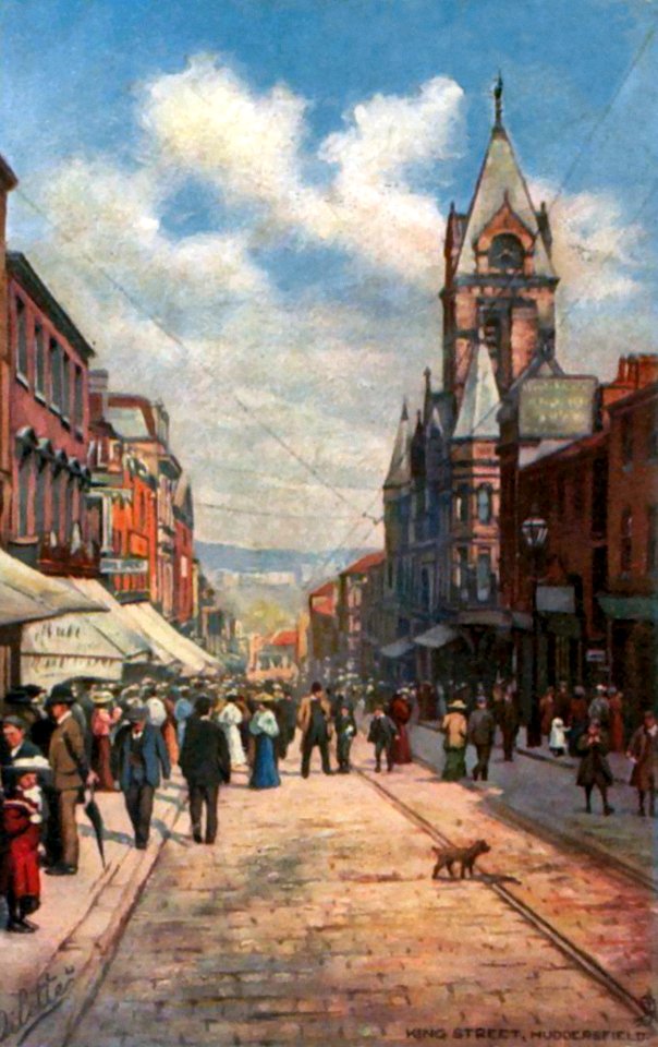 1907 postcard of King Street, Huddersfield