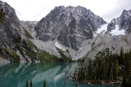 Colchuck Lake and Dragontail Peak, Alpine Lakes Wilderness on the Okanogan-Wenatchee National Forest photo