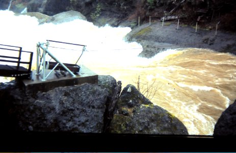 View of Siletz River Fish Ladder at Valsetz falls, Siuslaw National Forest