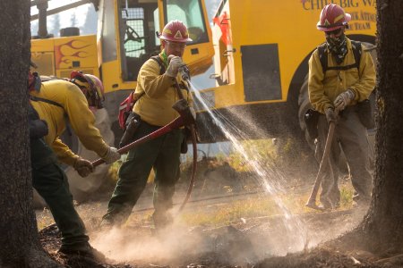 fire crew mopping up
