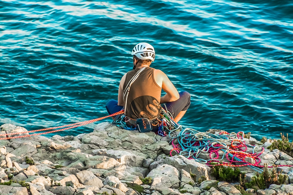 Jurassic coast climbing sea