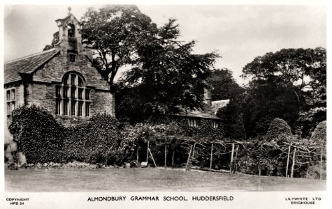undated photo postcard of Almondbury Grammar School photo
