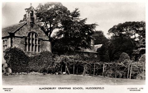 undated photo postcard of Almondbury Grammar School