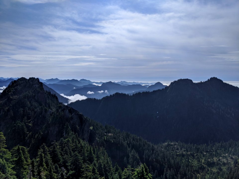 2020 Olympic National Forest Morning view from the top of Colonel Bob, in the Colonel Bob Wilderness.