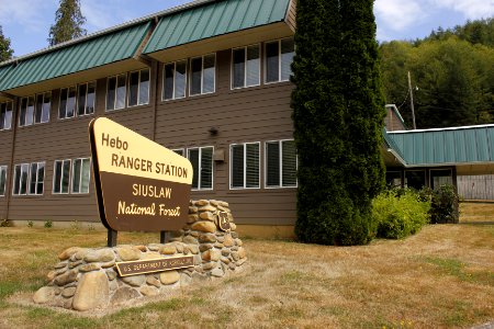 Hebo Ranger Station in the town of Hebo, Oregon on the Siuslaw National Forest photo