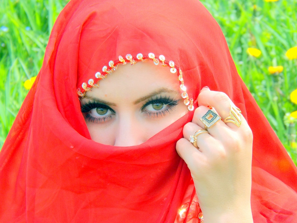 Red oriental beauty