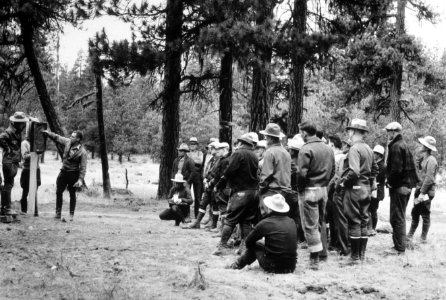 332 Mt Hood National Forest, fire guard school 1940's photo