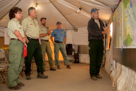 USFS Director of Fire & Aviation Management Shawna Legarza's visit to the ICP in Winthrop, WA