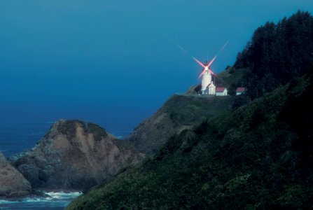 HECETA HEAD LIGHTHOUSE FROM NEWPORT-SIUSLAW photo