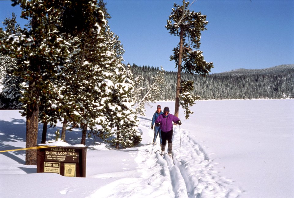 X-C skiers Paulina Lake Newberry NVM Deschutes National Forest.jpg