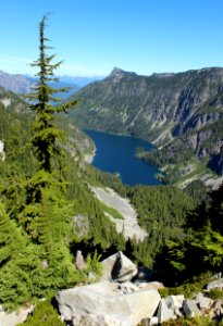 Otter Lake from Iron Cap Mountain, Alpine Lakes Wilderness on the Mt. Baker-Snoqualmie National Forest photo