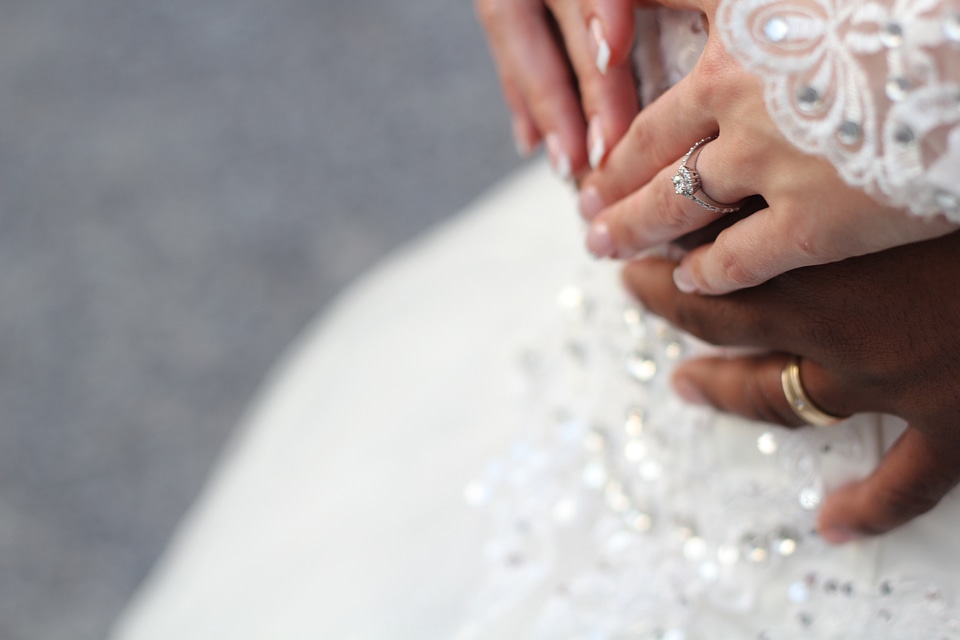 Bride groom macro