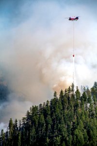 Beachie Creek Fire Chinnok Helicopter Dropping Water Willamette National Forest photo