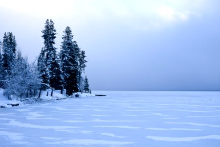 Frozen Diamond Lake, Umpqua National Forest photo