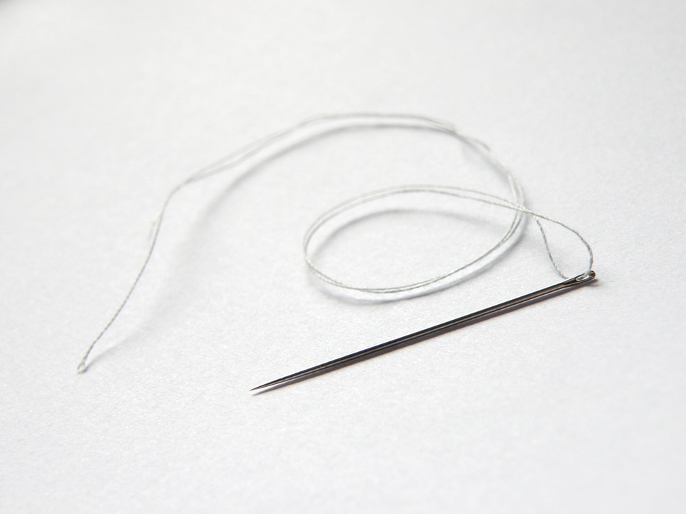 Needle thread sewing