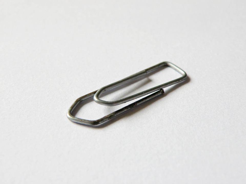Paperclip rust metal