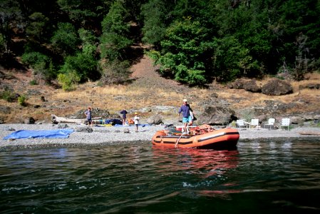 Rafters Camping along River, Rogue River-Siskiyou National Forest.jpg photo