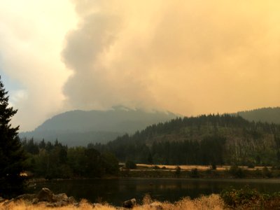 Eagle Creek Fire from Government Cove on Sept. 14, 2017