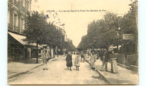 Ablon Rue du Bac et Pont du chemin de fer