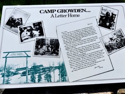 Camp Growden Heritage Site interp 1 June 2020 by Sharleen Puckett photo