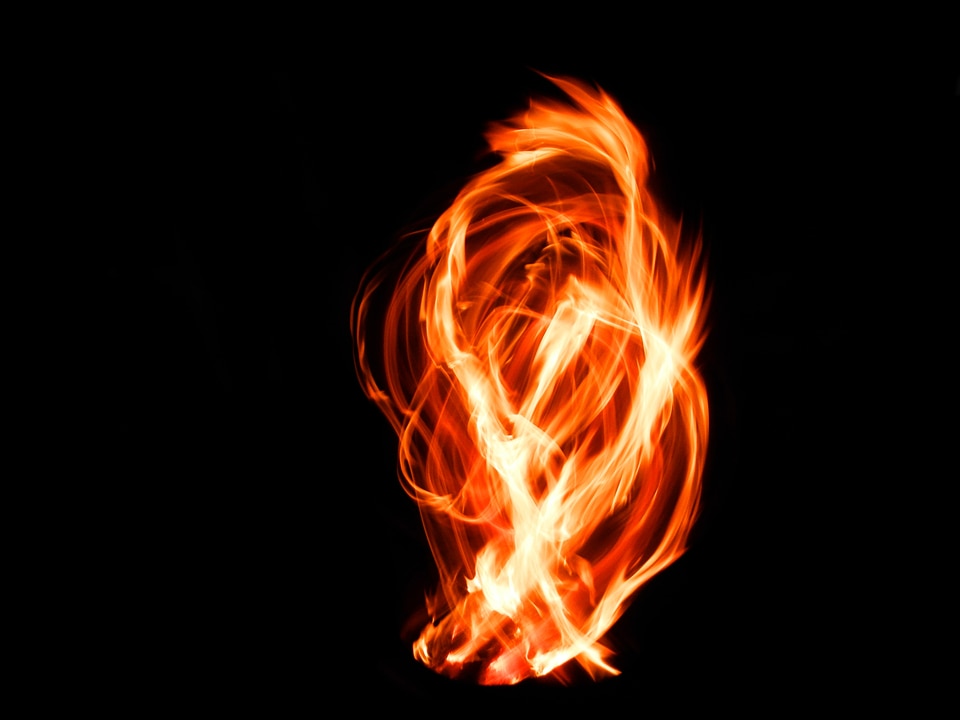 At night long shutter speed orange