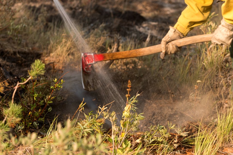 fire crew mopping up