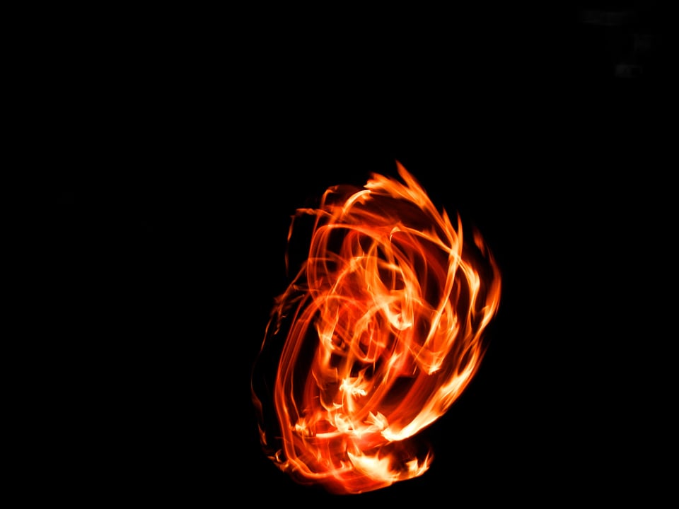 At night long shutter speed orange
