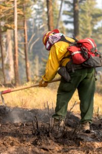 fire crew mopping up