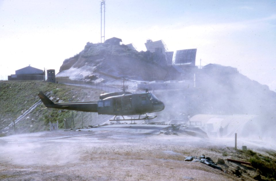 Huey landing at Vung Chua Mountain